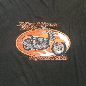 Vtg Bike Week Black TShirt 2006 Daytona Beach FLA Jerzees 3XL Biker Motorcycle